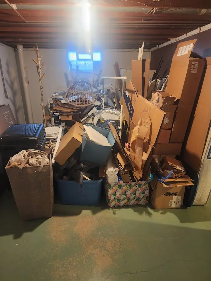 Roll-off dumpster container at job site for 4 Yard Dumpster Rental in Sierra Ridge